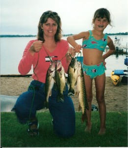 Julia & mom with fish