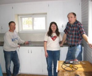 Bob, Kathy & Bill at cabin #5